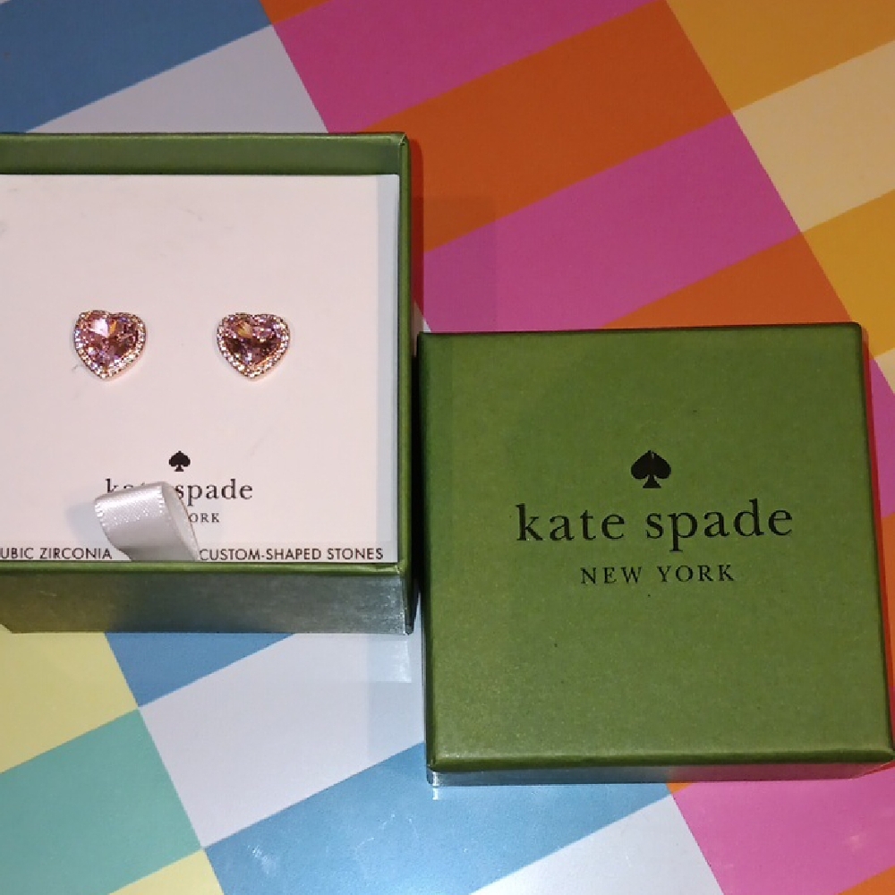 Kate Spade Pink Heart Earrings (A)